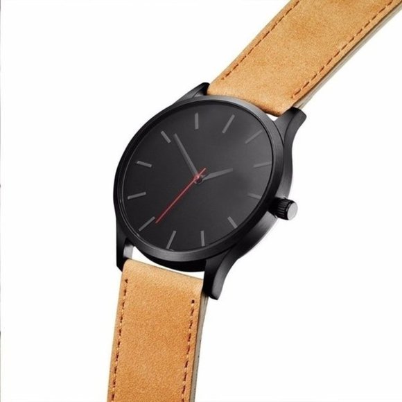 Mens leather band watch - Picture 2 of 4